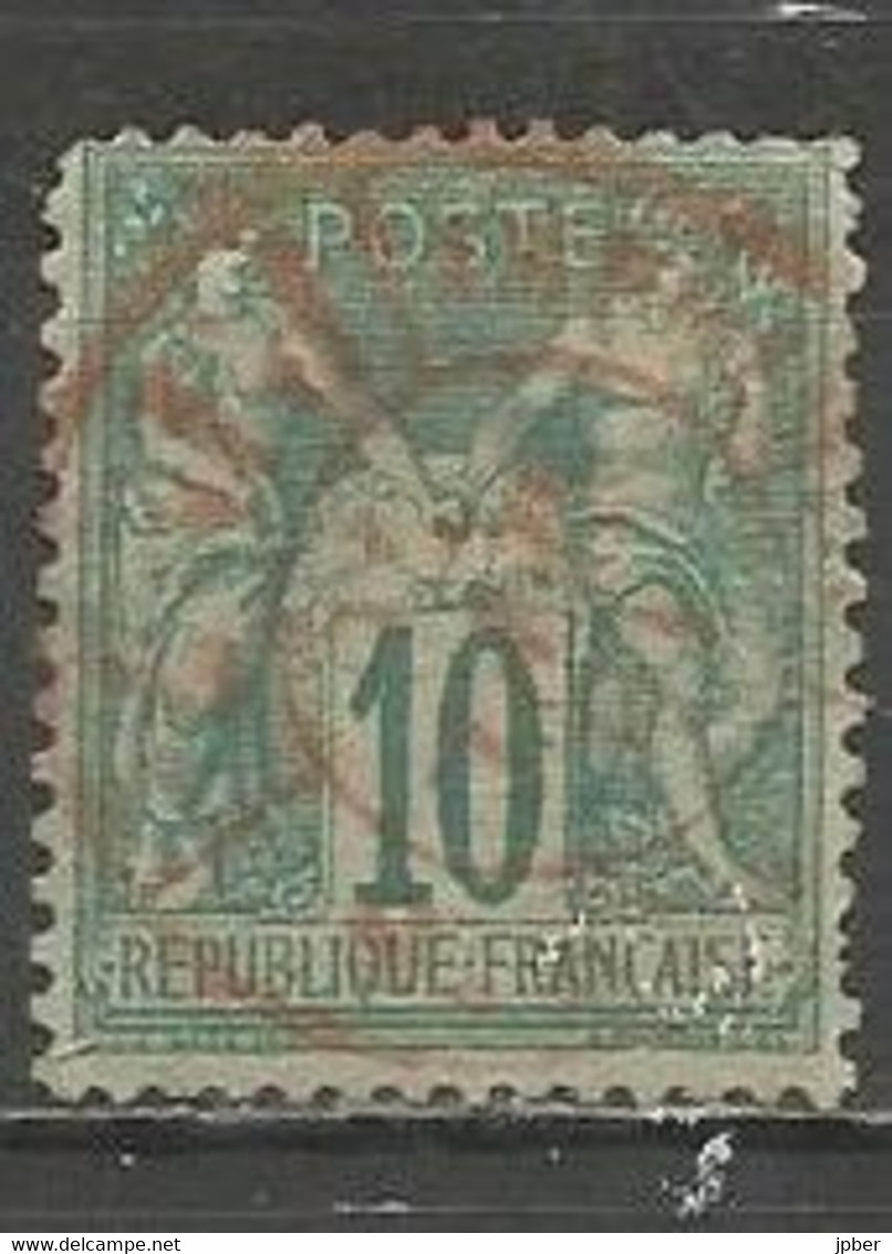 France - Type Sage - Type I (N Sous B) - N°65 10c. Vert - Obl. Cachet Rouge Des Imprimés PARIS P.P.7 - 1876-1878 Sage (Typ I)