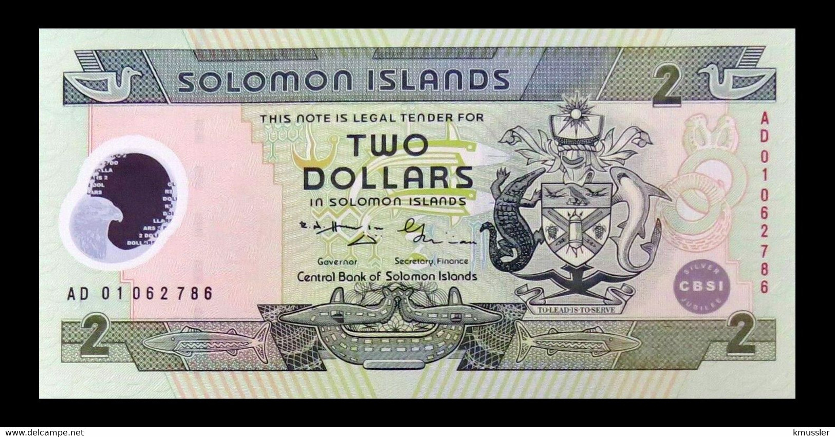 # # # Banknote Von Den Solomon-Inseln 2 Dollars UNC # # # - Salomons