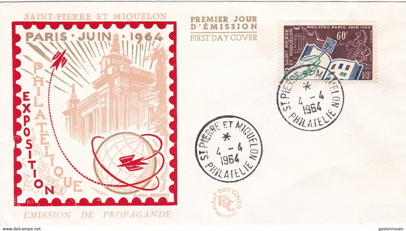 St Pierre & Miquelon PREMIER JOUR FDC 1964 371 Philatec - FDC