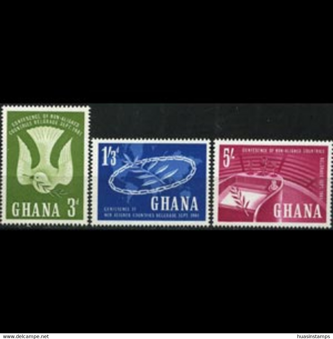 GHANA 1961 - Scott# 101-3 Non-aligned Nations Set Of 3 LH - Ghana (1957-...)