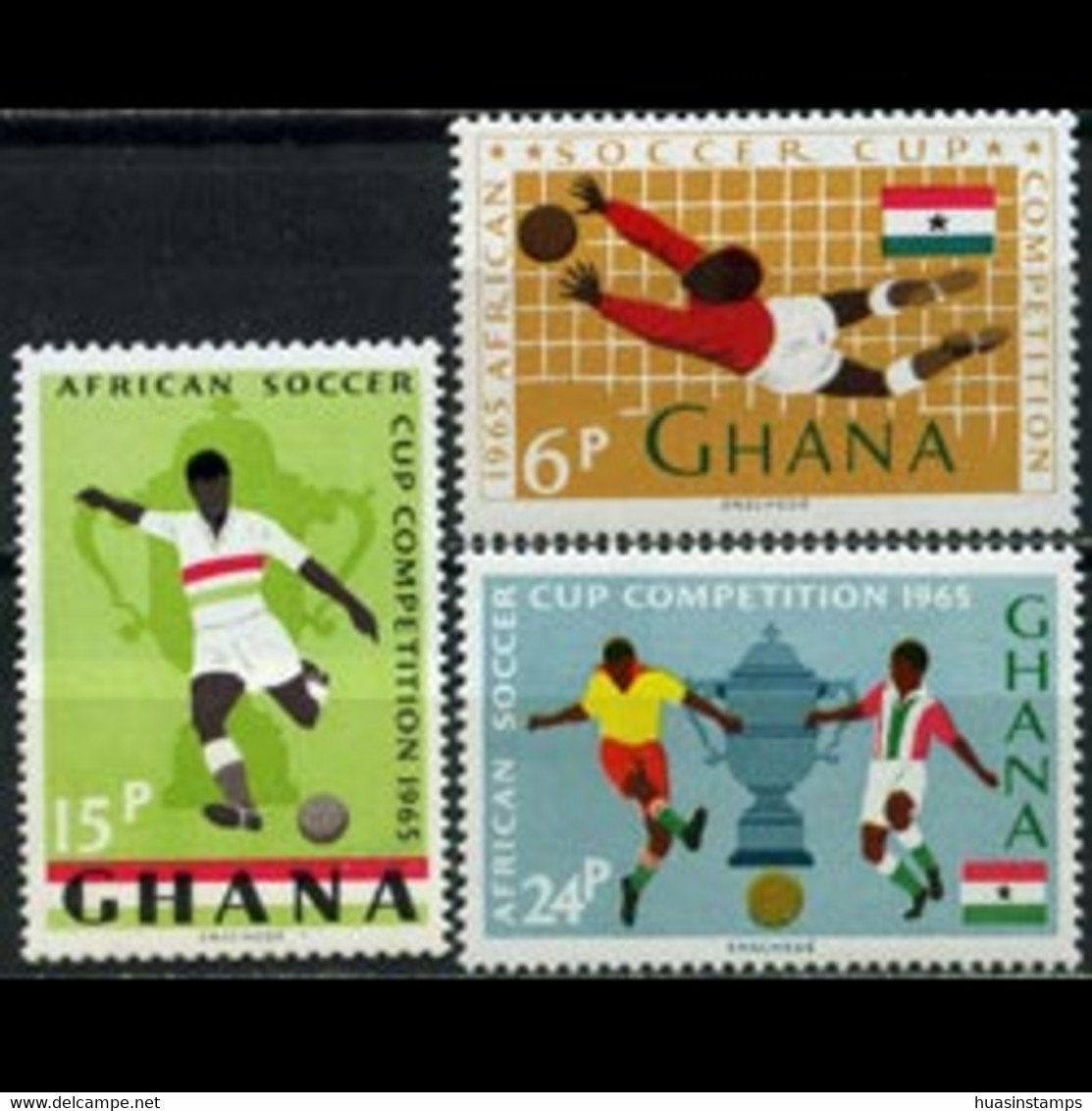 GHANA 1965 - Scott# 233-5 African Soccer Set Of 3 MNH - Ghana (1957-...)