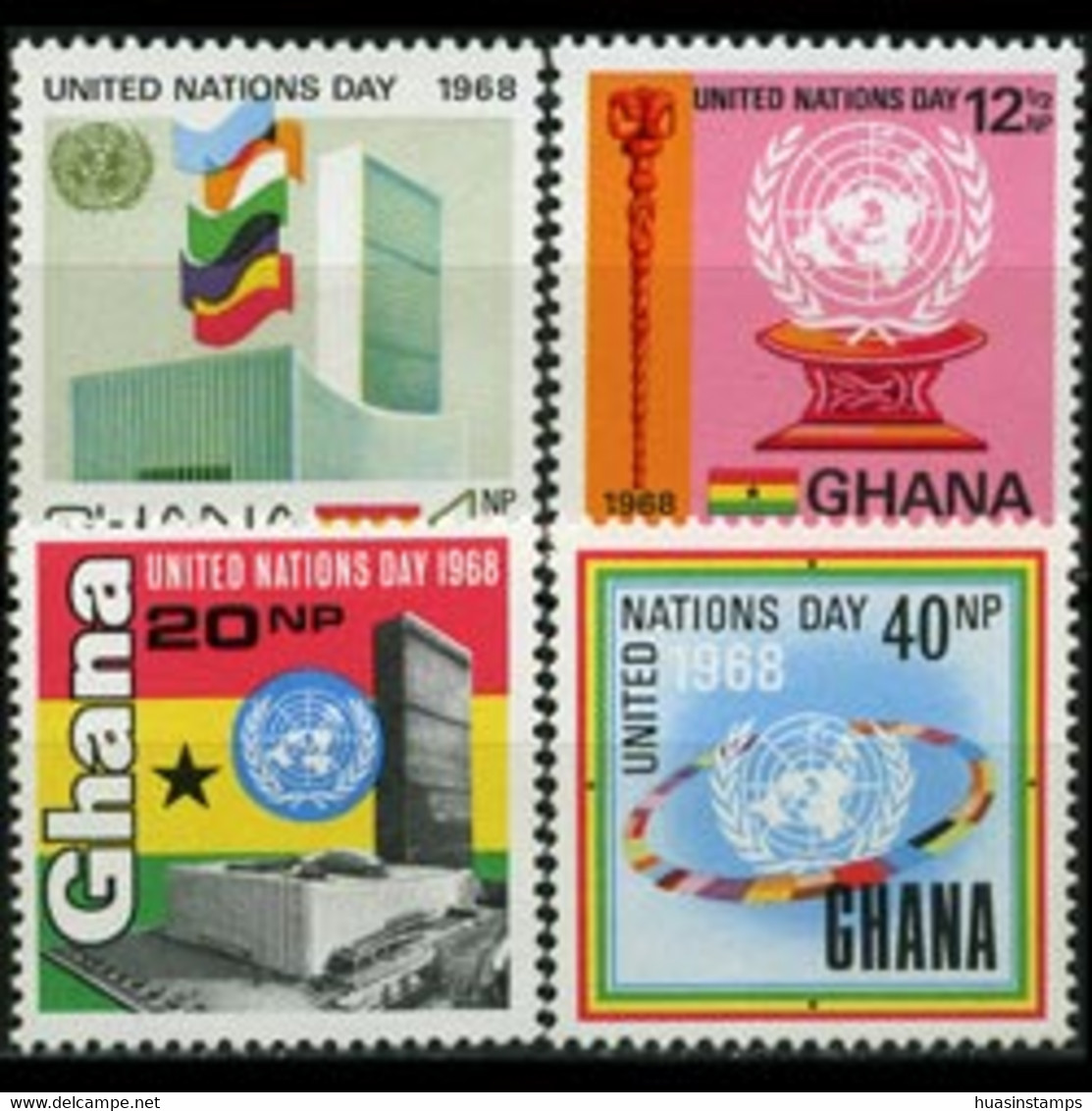 GHANA 1969 - Scott# 344-7 U.N. Day Set Of 4 MNH - Ghana (1957-...)