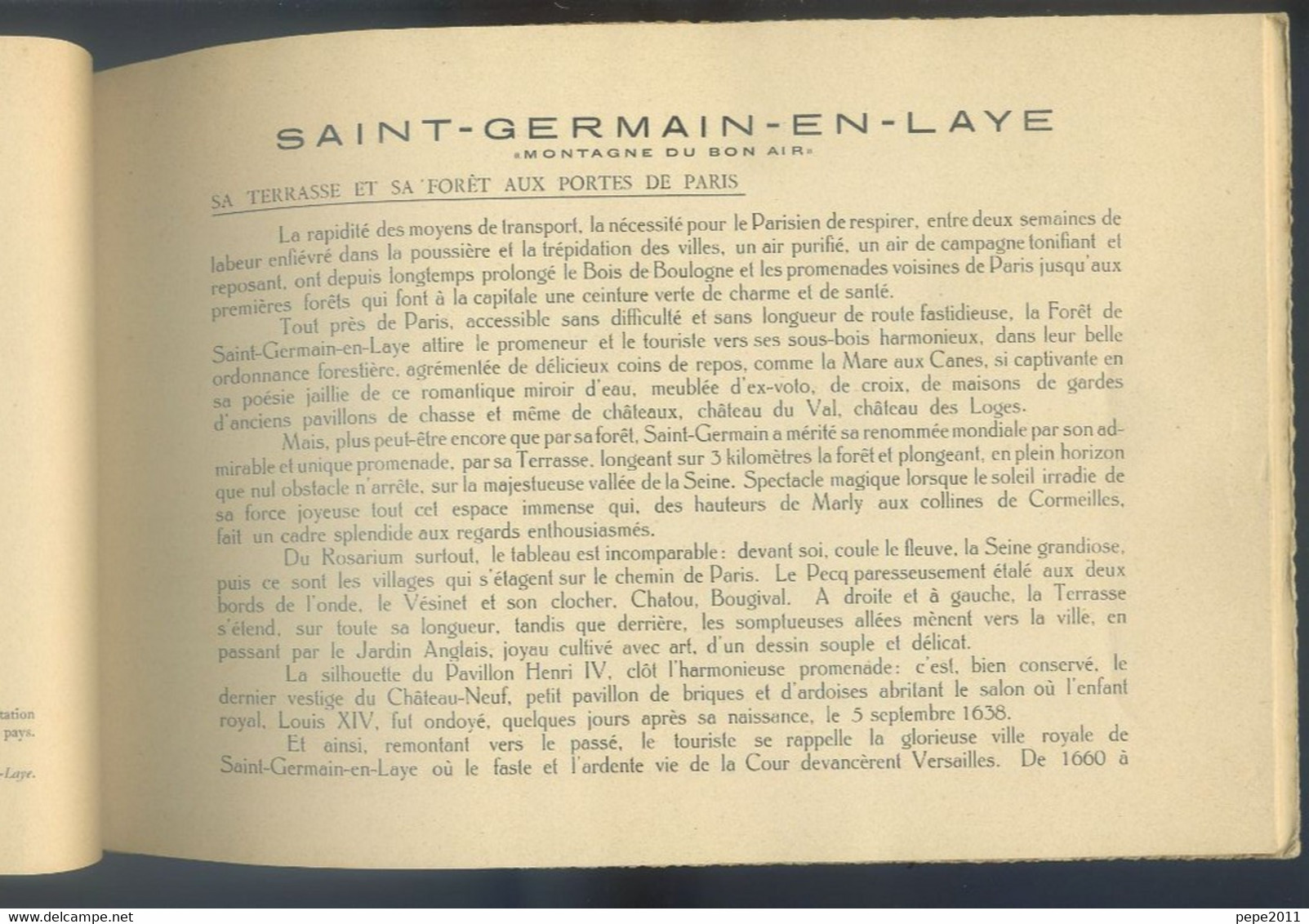 Carnet Complet 15 Illustrations D'après Photos De M. CLERON Avec Texte G. LEGRAND-DALLIX St Saint Germain En Laye - Rare - Non Classificati