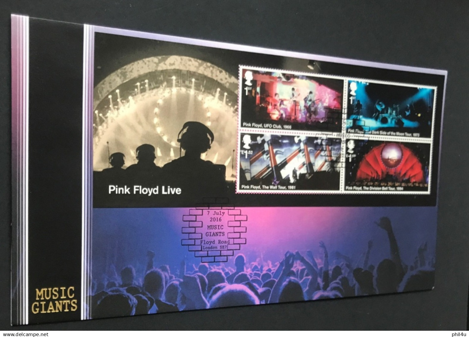 2016 GB Pink Floyd Music Giants First Day Cover And Mini Sheet Private Covers. Always Welcome Offers Invited On My List - 2011-2020 Decimale Uitgaven