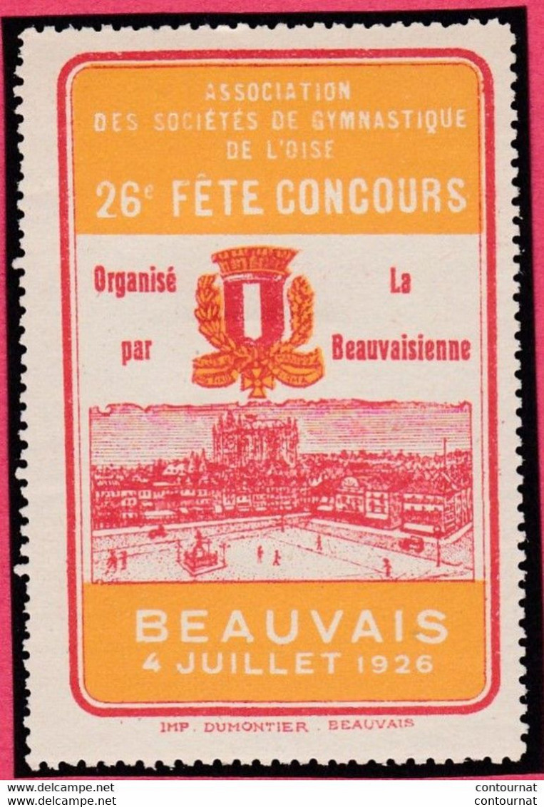 Vignette 60 BEAUVAIS Association Des Stés De GYmnastique Concours 4 Juillet 1926  - T44   OISE - Sports