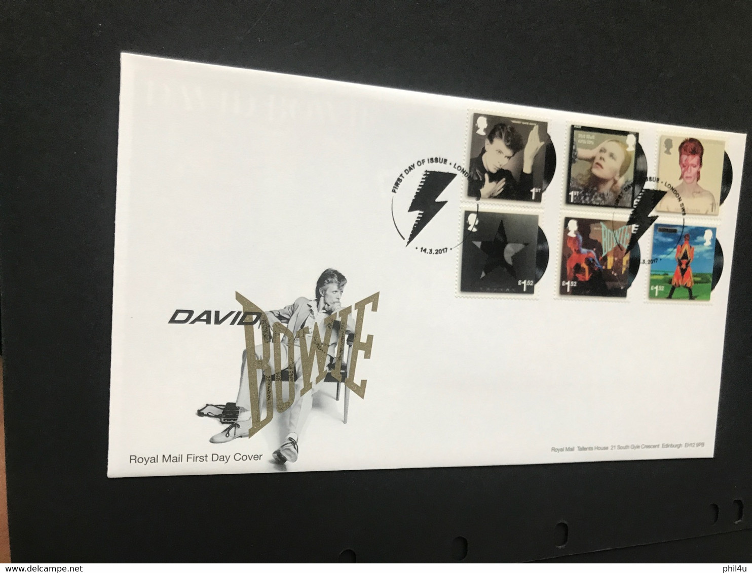 2017 GB David Bowie 3 FDCovers Same Type Collect As Used Stamps Present Face £25 - 2011-2020 Decimal Issues