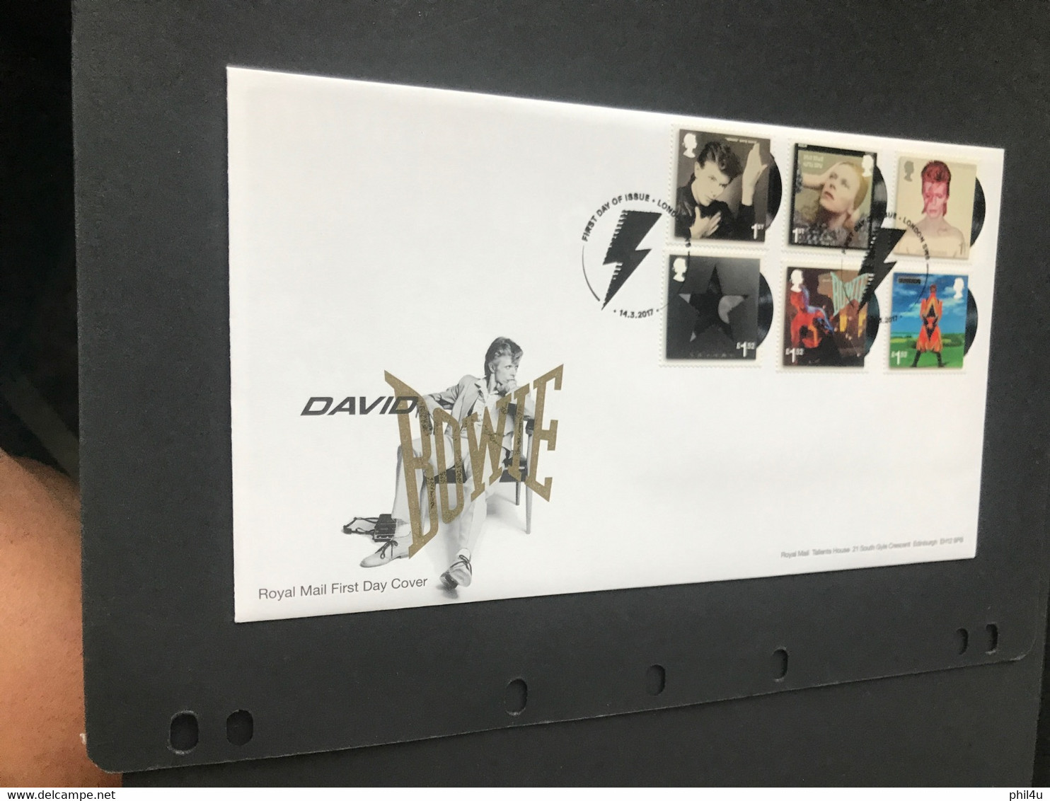 2017 GB David Bowie 3 FDCovers Same Type Collect As Used Stamps Present Face £25 - 2011-2020 Em. Décimales