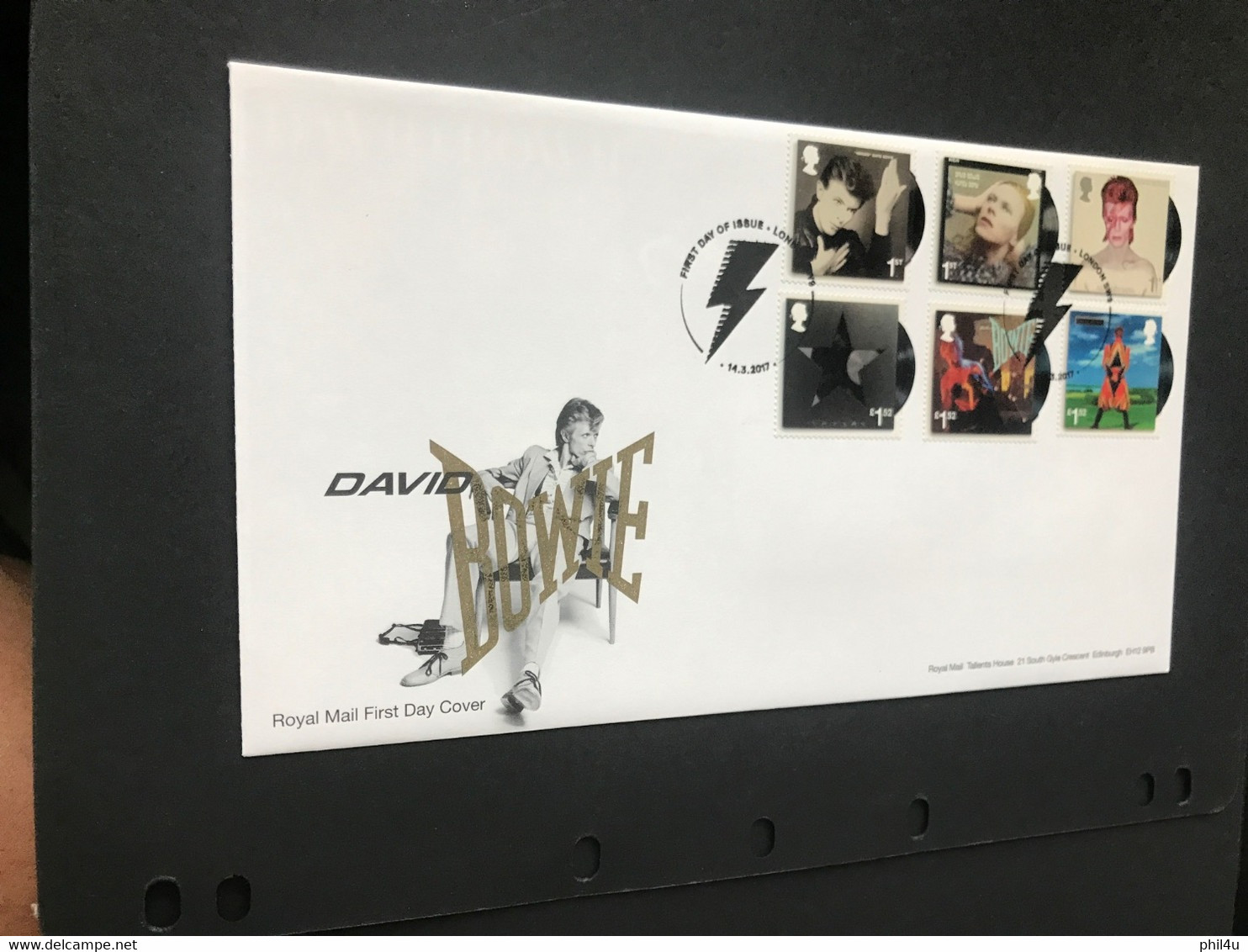 2017 GB David Bowie 3 FDCovers Same Type Collect As Used Stamps Present Face £25 - 2011-2020 Ediciones Decimales