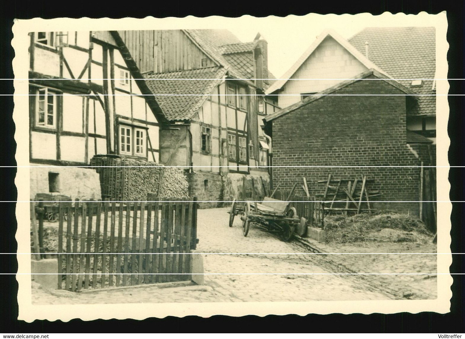 Orig. Foto 1954, Polle / Bodenwerder, Ortspartie Mit Schönem Alten Fachwerk, Fachwerkhäuser - Bodenwerder