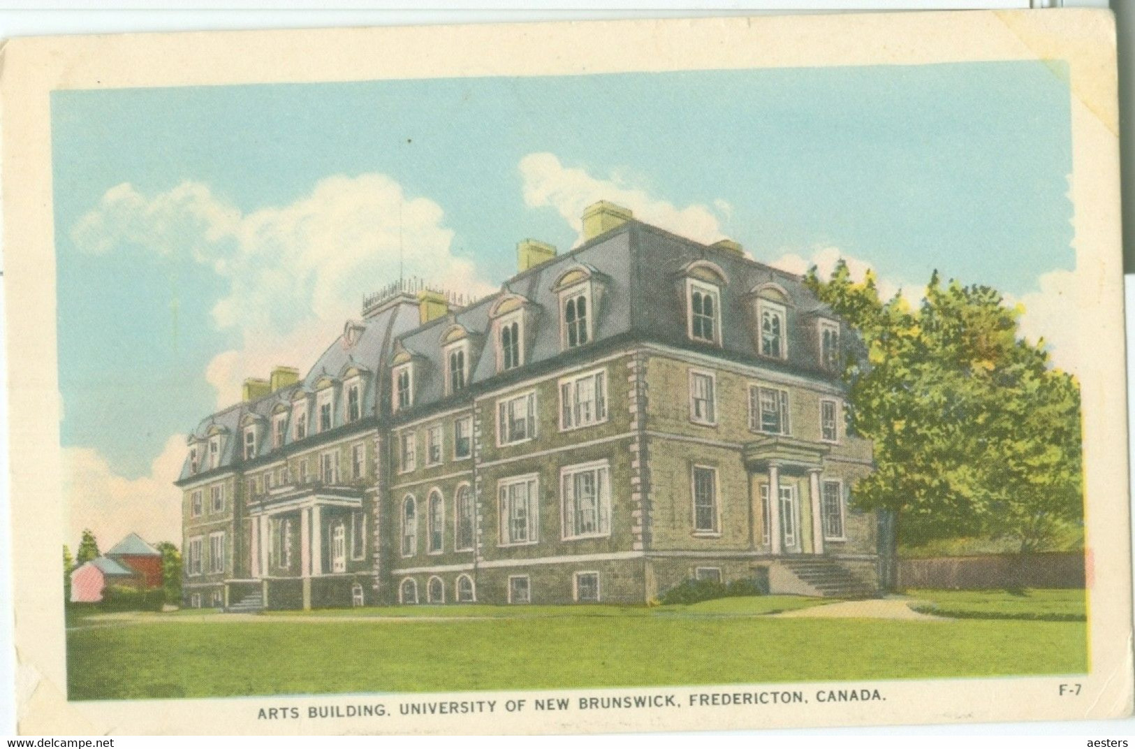 Fredericton; Arts Building. University Of New Brunswick - Circulated. (Bond Street Series) - Fredericton