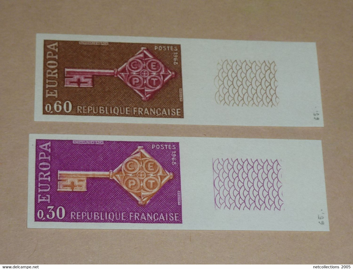 TIMBRES FRANCE NON DENTELES LA PAIRE N°1556/57 EUROPA 1968 - NEUF SANS CHARNIERES - 1961-1970