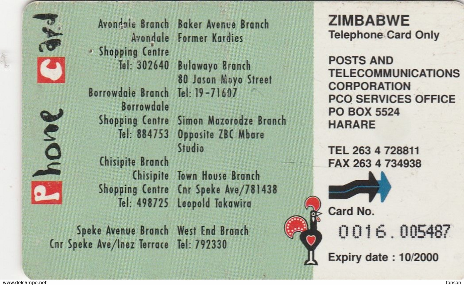 Zimbabwe, ZIM-22, $30, Nando's Chickenland - Keeping A Breast With Change?, 2 Scans.   Please Read - Simbabwe