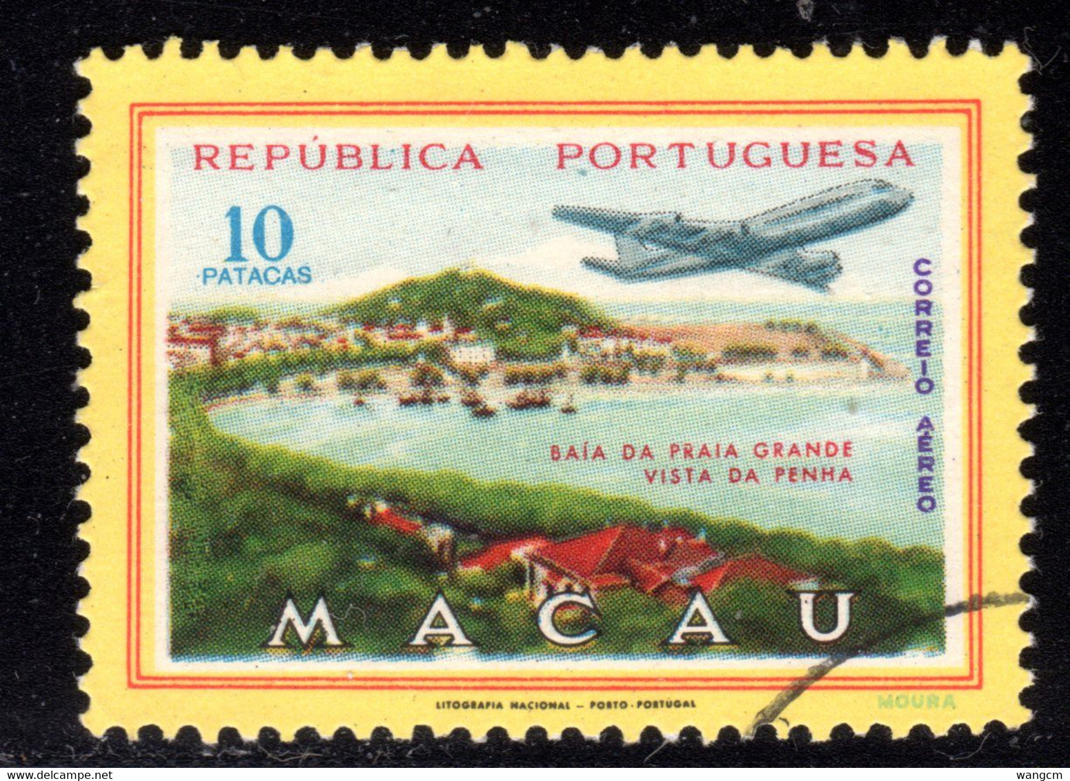 Macau 1960 10p Air Issue SG485 Scott#C20 Fine Used - Gebruikt