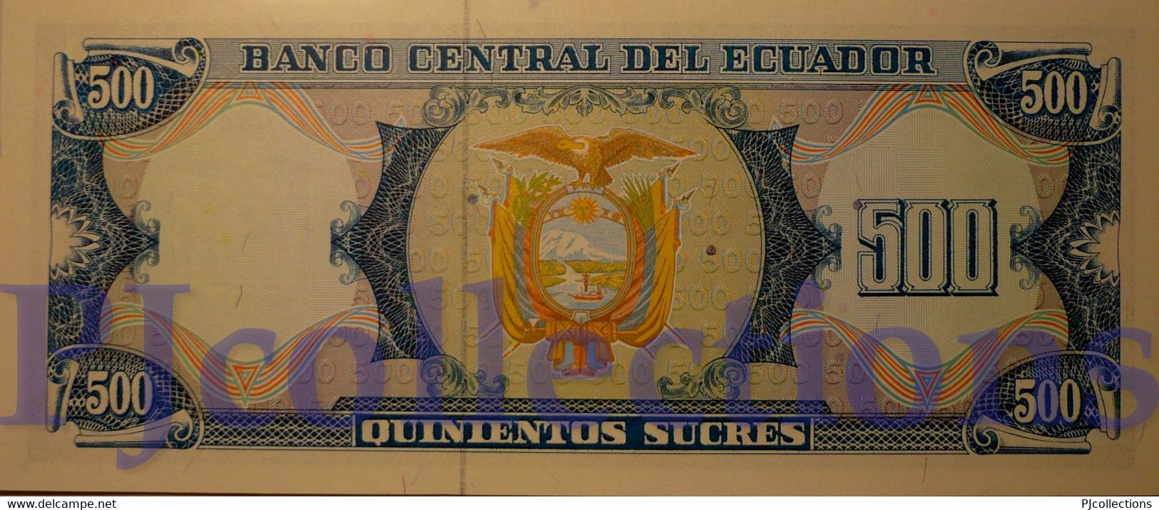 ECUADOR 500 SUCRES 1988 PICK 124A UNC - Ecuador