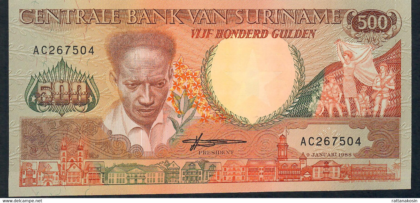 SURINAM P135b 500 GULDEN 1988 # AC      UNC. - Surinam