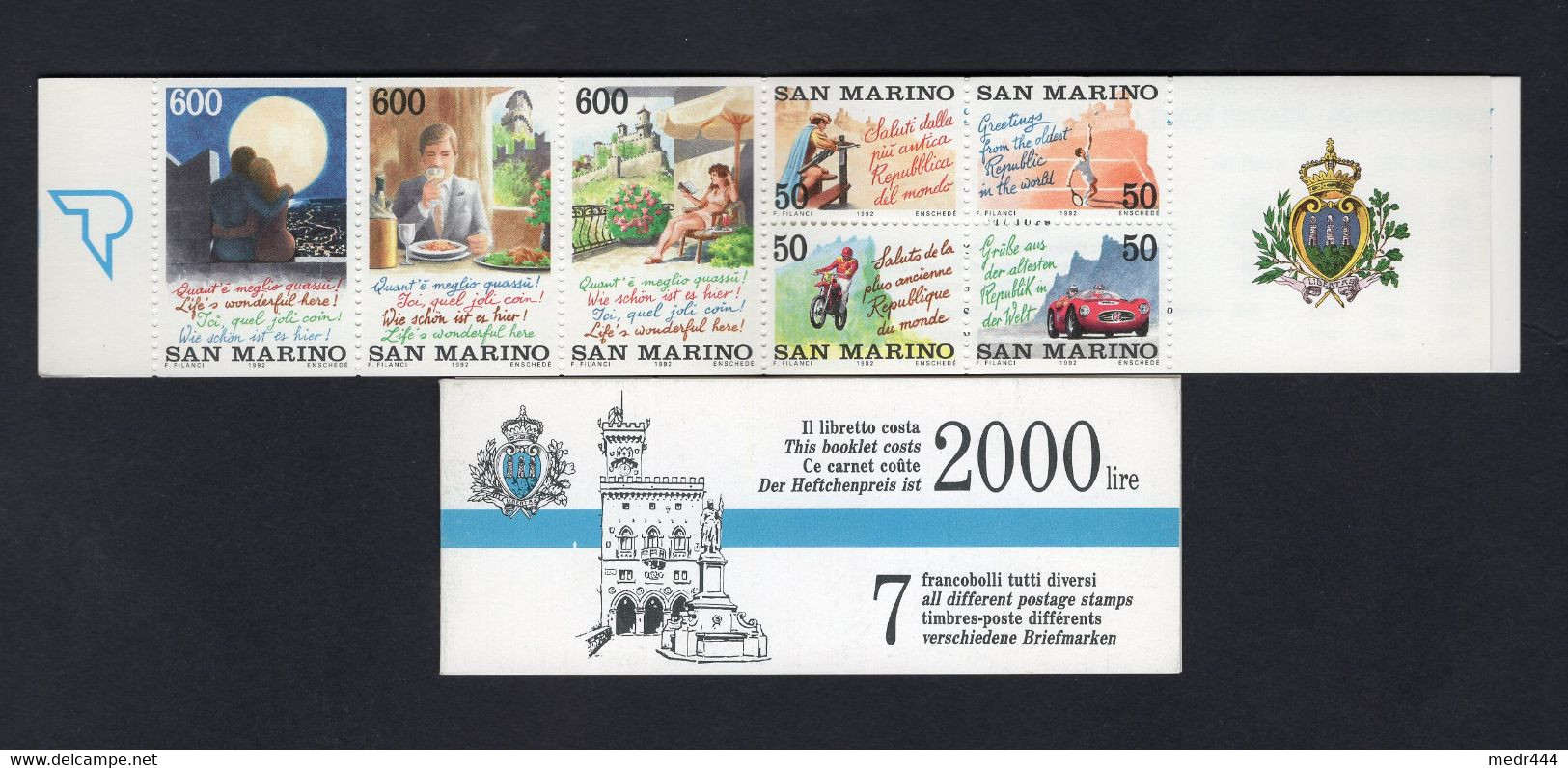 San Marino 1992 - Booklet - Tourism Attractions - MNH** - Excellent Quality - Superb*** - Booklets