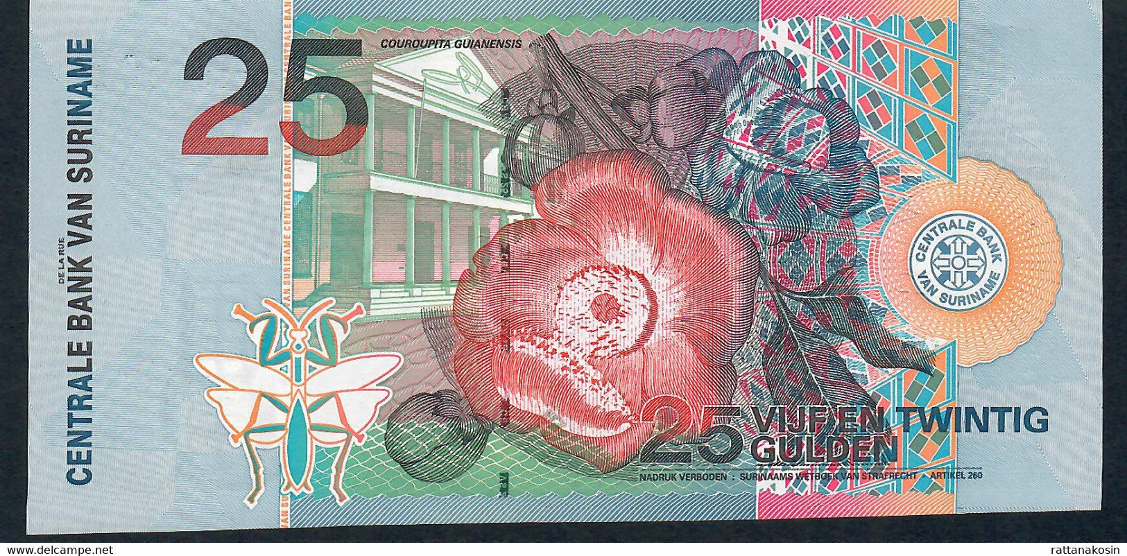 SURINAM  P148 25 GULDEN 2000 UNC. - Suriname