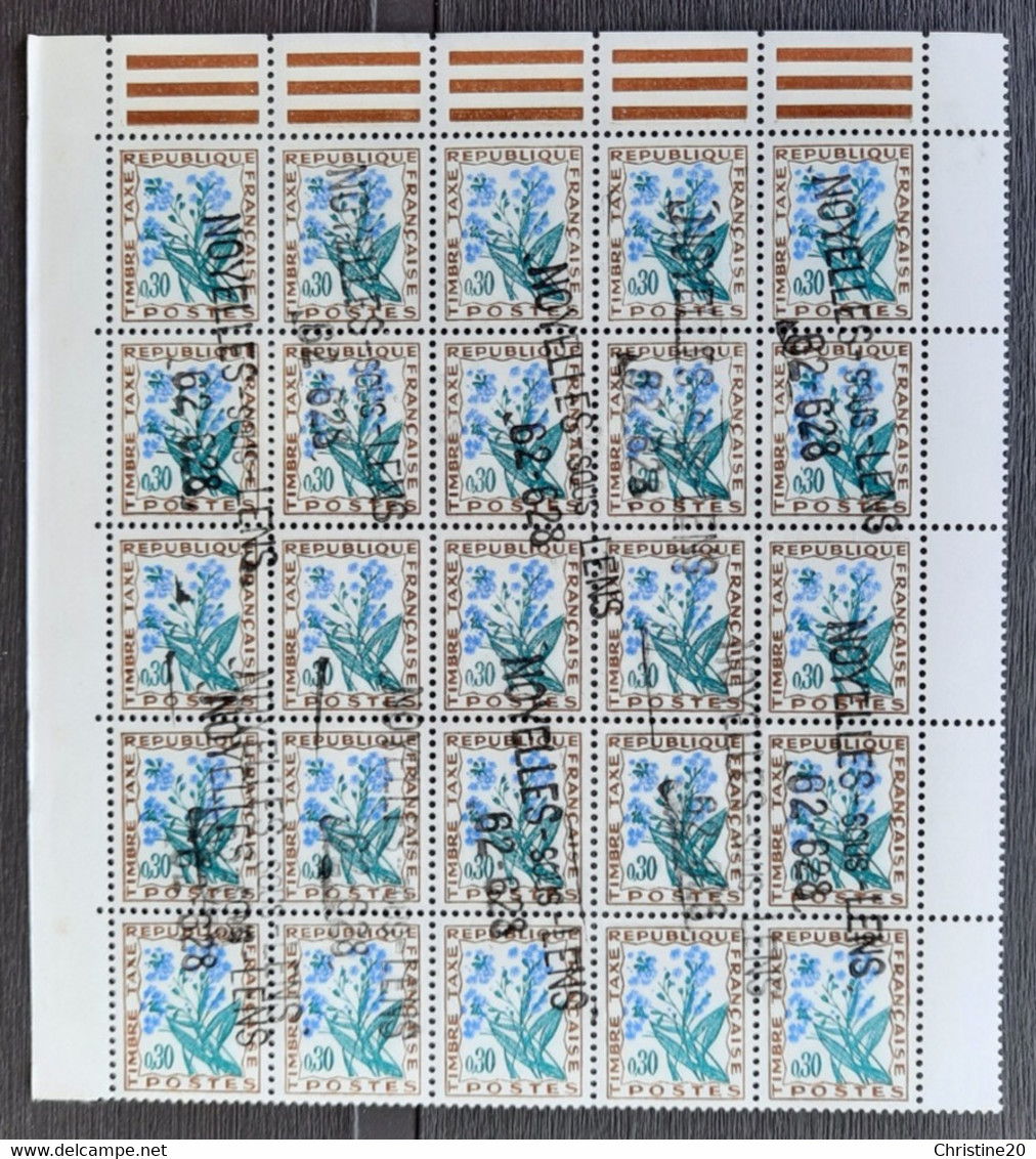 France 1979 Taxe N°99 Ob Bloc De 25 TB - 1960-.... Gebraucht