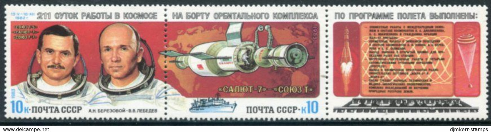 SOVIET UNION 1983 Orbital Space Missions MNH / **.  Michel 5267-68 - Ungebraucht