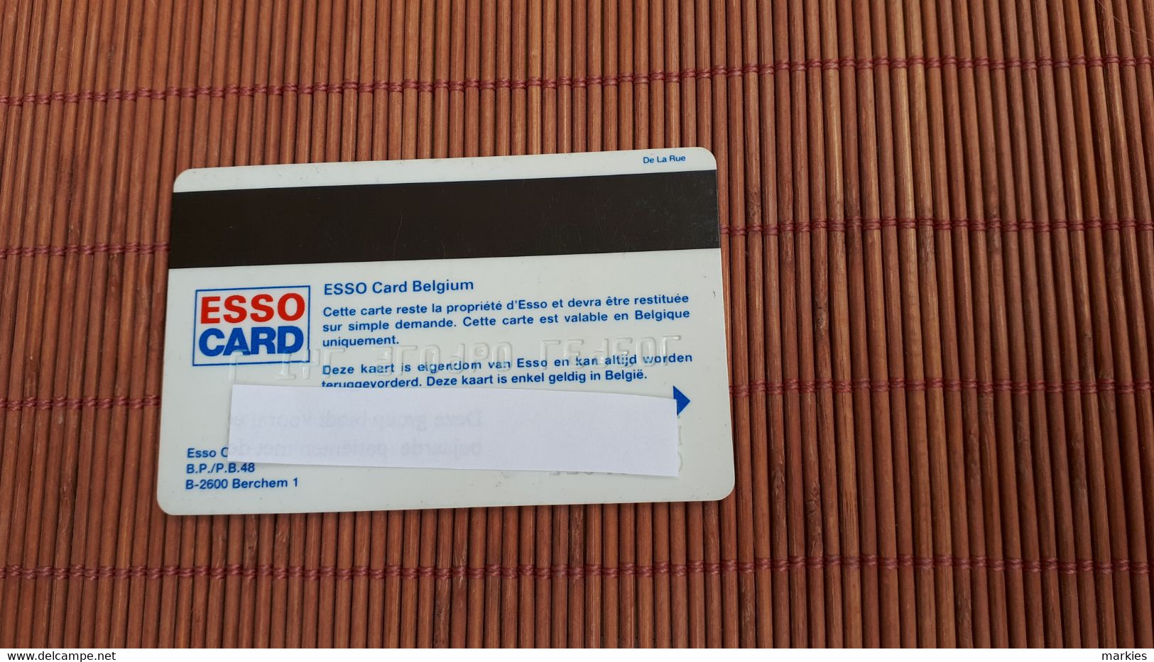 Esso Card Fuelcard Persolized 2 Scans  Rare - Unknown Origin