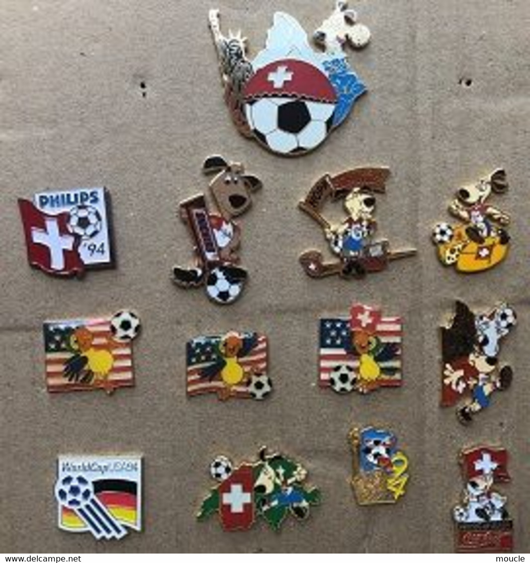 USA 94 - WORLD CUP SOCCER - COUPE DU MONDE FOOTBALL - CALCIO - FUSSBALL - TEAMS SWITZERLAND - EQUIPE SUISSE - 13 PIN'S - Football