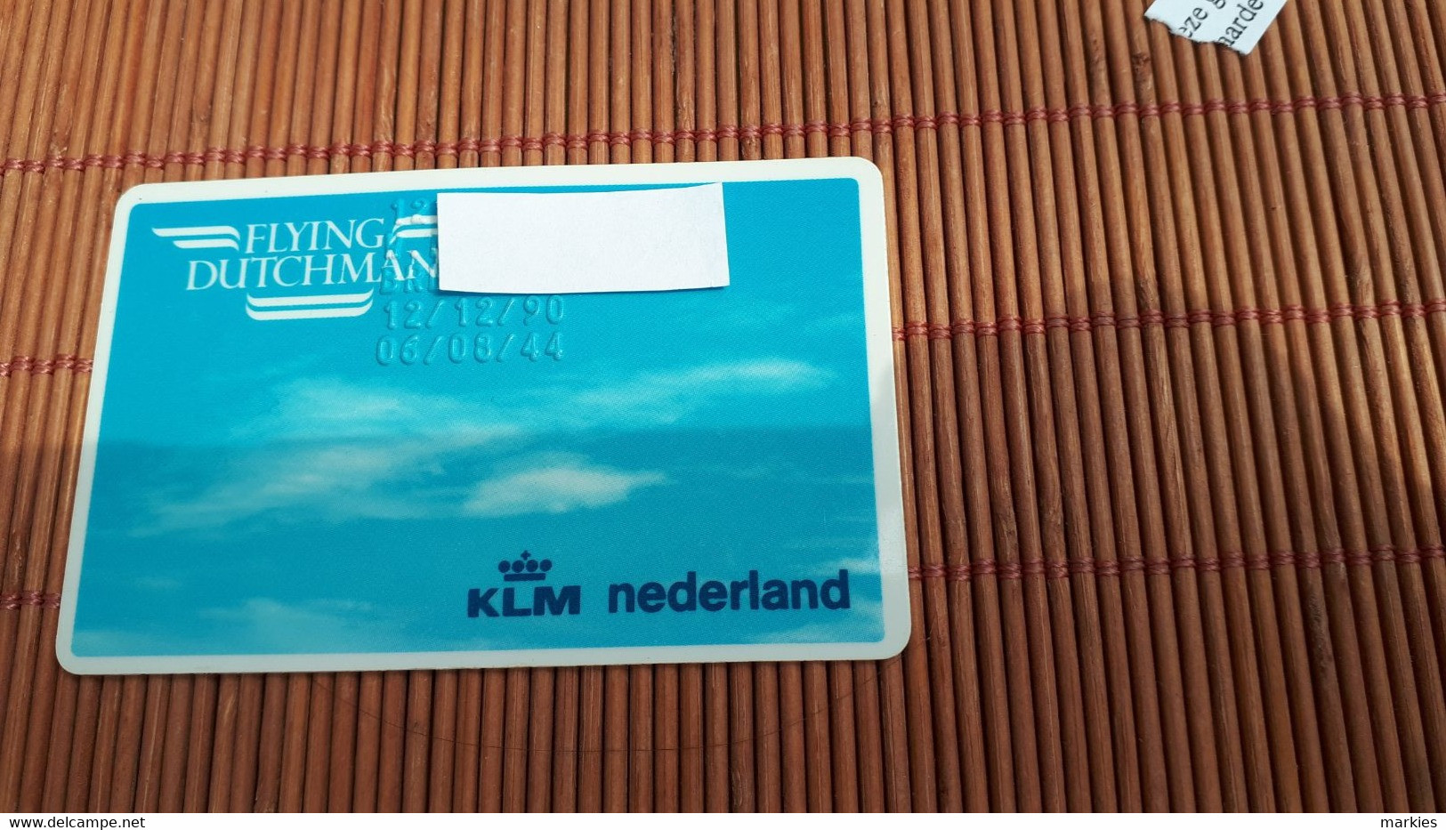 KLM Flying Netherlands Personlized 2 Scans Very Rare - Herkunft Unbekannt