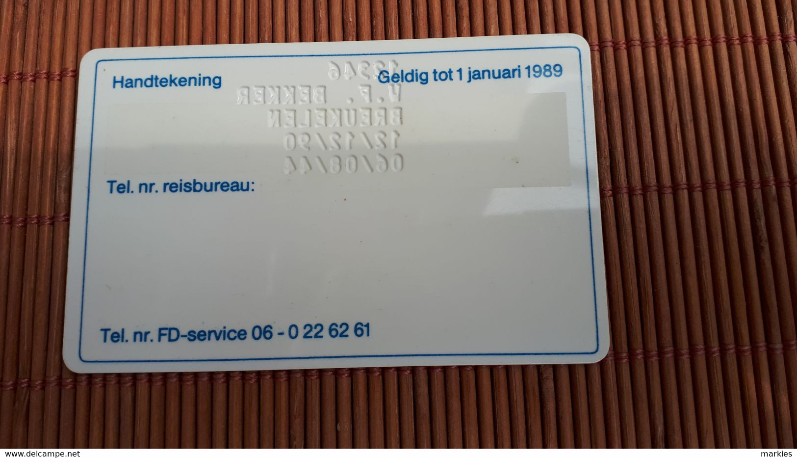 KLM Flying Netherlands Personlized 2 Scans Very Rare - Herkunft Unbekannt