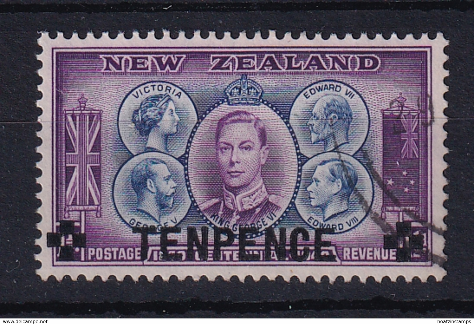 New Zealand: 1944   Surcharge    SG662     10d On 1½d      Used - Used Stamps