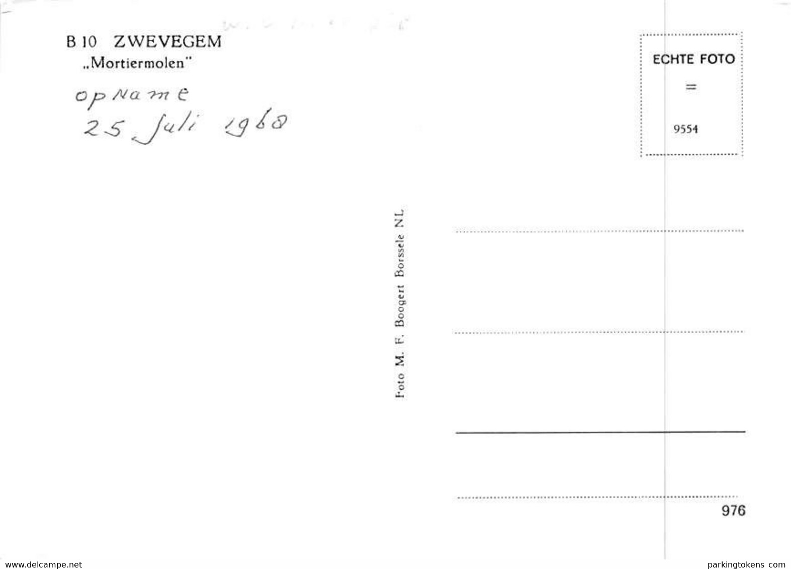 E219 - Zwevegem Mortiermolen - Molen - Moulin - Mill - Mühle - Zwevegem