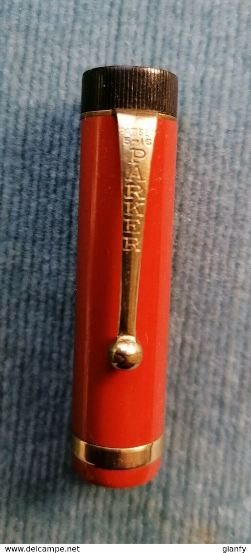 PENNA STILOGRAFICA PARKER DUOFOLD JR.1922 VINTAGE FOUNTAIN PEN RED HARD RUBBER