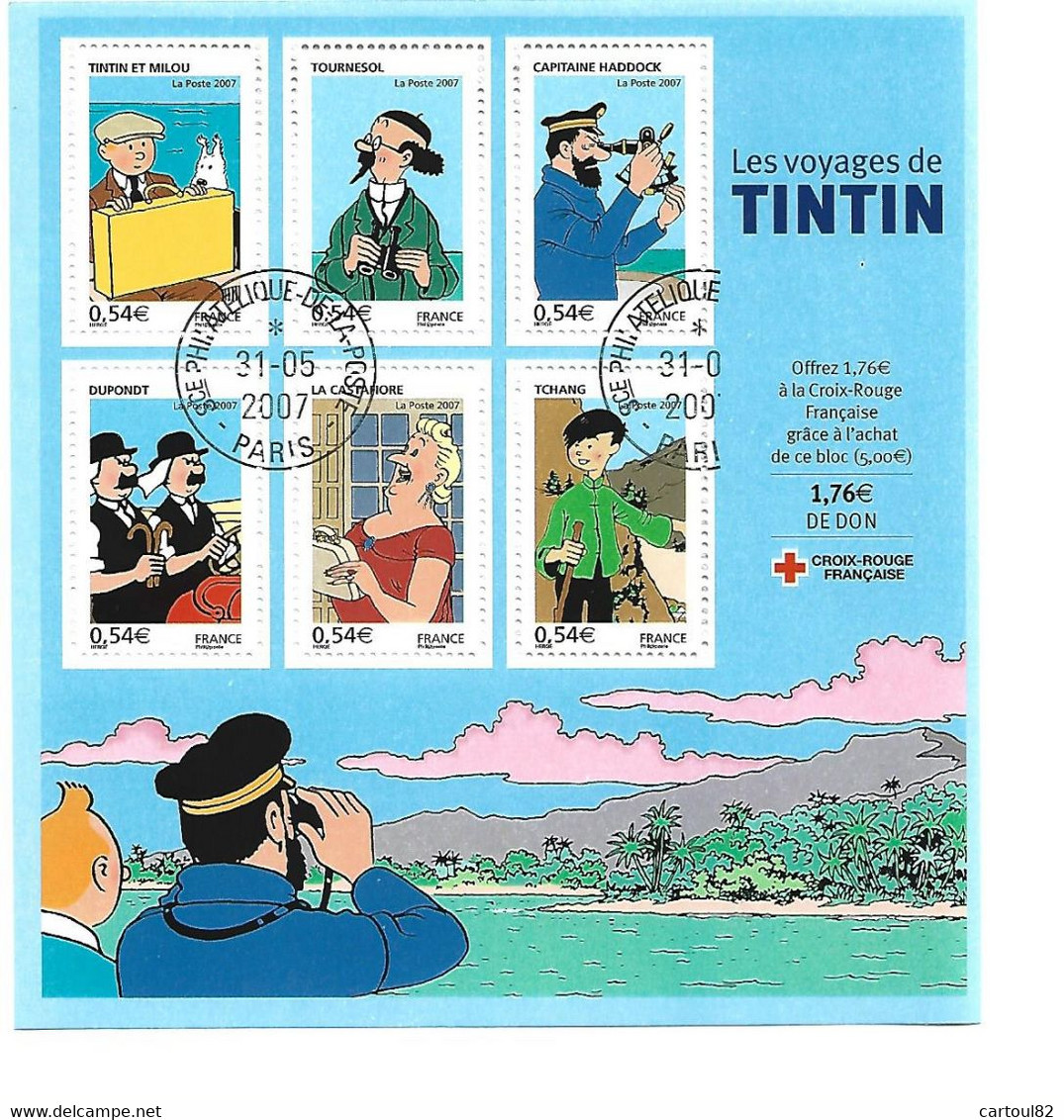 O7 Bloc N°109 OBL Tintin Ergé - Used
