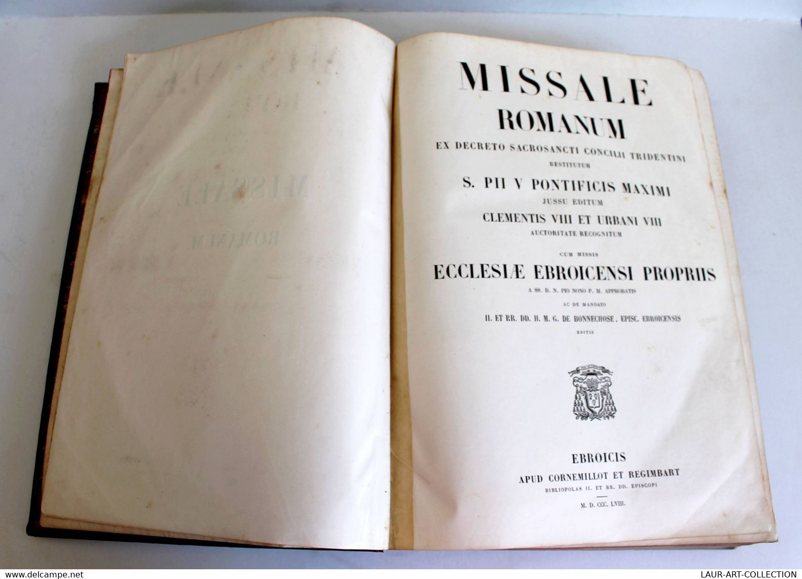 MISSALE ROMANUM 1858 EBROICIS, Ex Decreto Sacrosancti Concilii Tridentini MISSEL / ANCIEN LIVRE DE COLLECTION  (3006.41) - Old Books