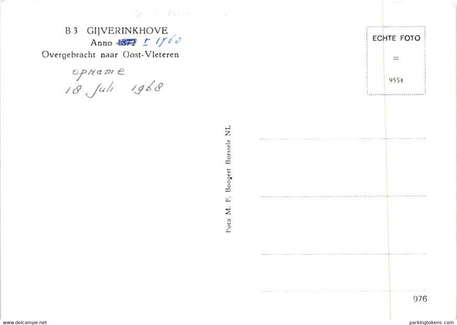 E226 - Gijverinkhove Alveringem Overgebracht Naar Oost-Vleteren - Molen - Moulin - Mill - Mühle - Alveringem