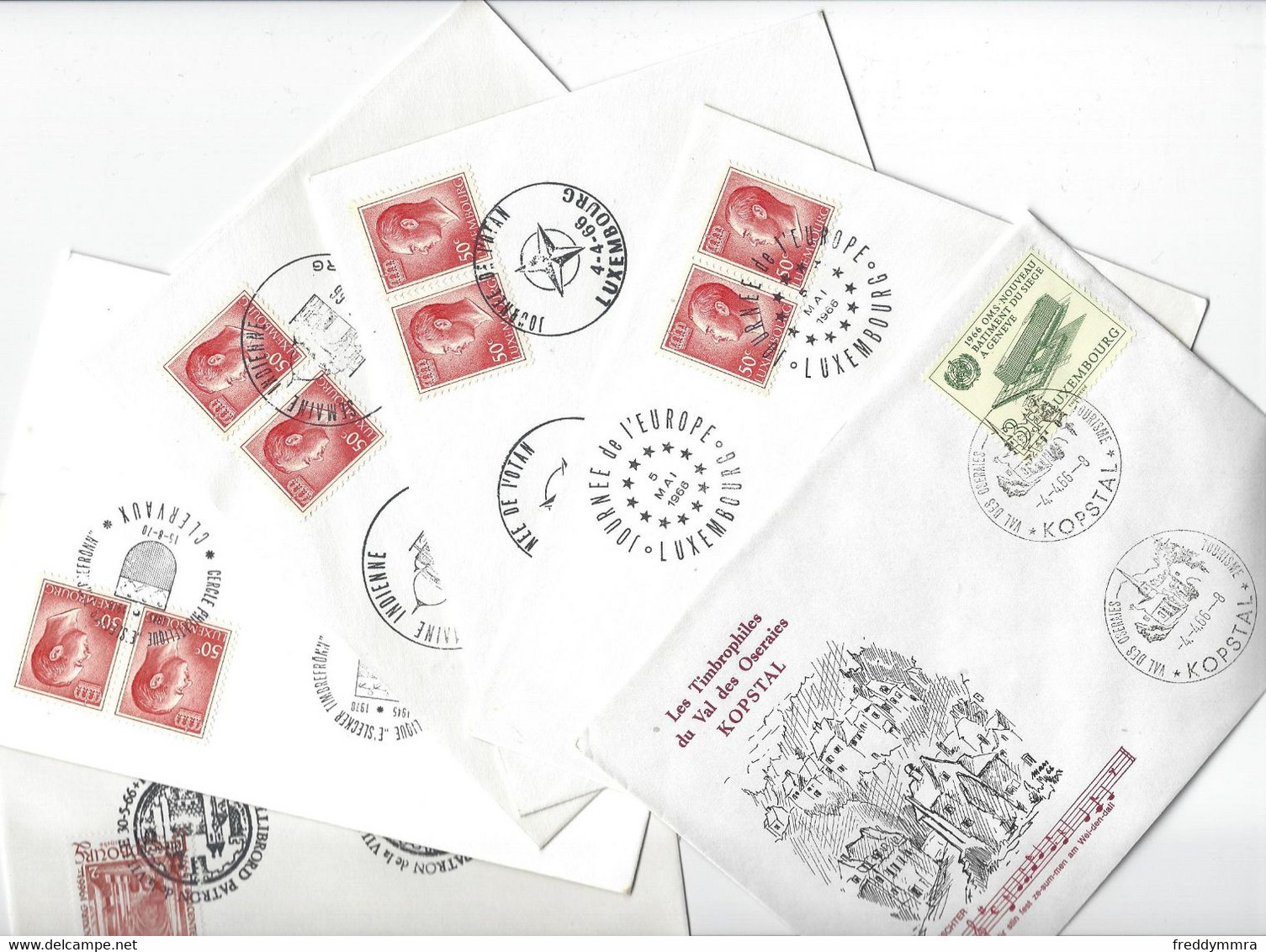 Luxembourg: 11 Enveloppes Avec Oblitérations Commémoratives - Cartoline Commemorative