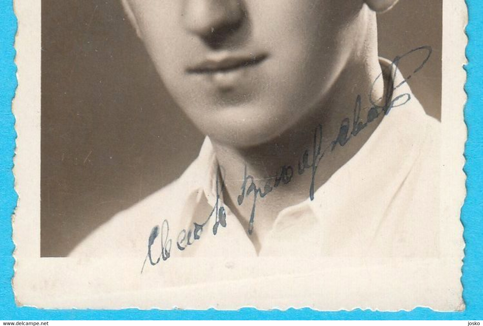 SVETISLAV VALJAREVIC Signed Photo ORIGINAL AUTOGRAPH (1937) Yugoslavia Football Team BSK Belgrade Beograd Serbia RRRR - Autographes