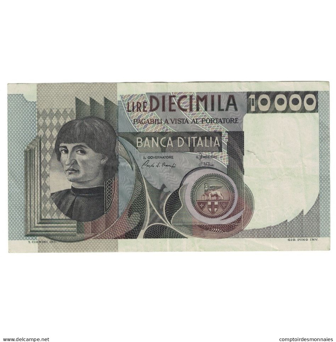 Billet, Italie, 10,000 Lire, 1976, 1976-08-25, KM:106a, TTB+ - 10.000 Lire