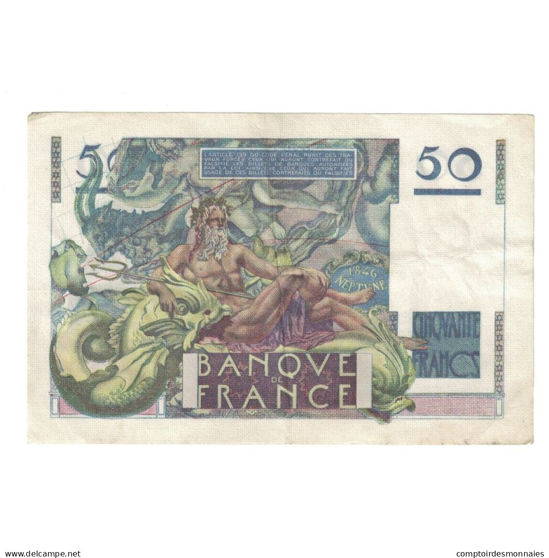 France, 50 Francs, Le Verrier, 1946, W.37, TTB+, Fayette:20.6, KM:127a - 50 F 1946-1951 ''Le Verrier''