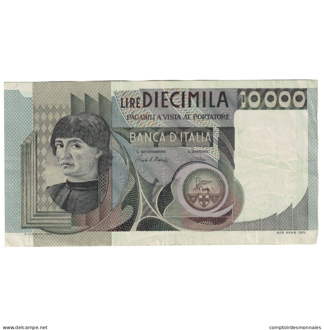 Billet, Italie, 10,000 Lire, 1980, 1980-09-06, KM:106b, TTB+ - 10.000 Lire