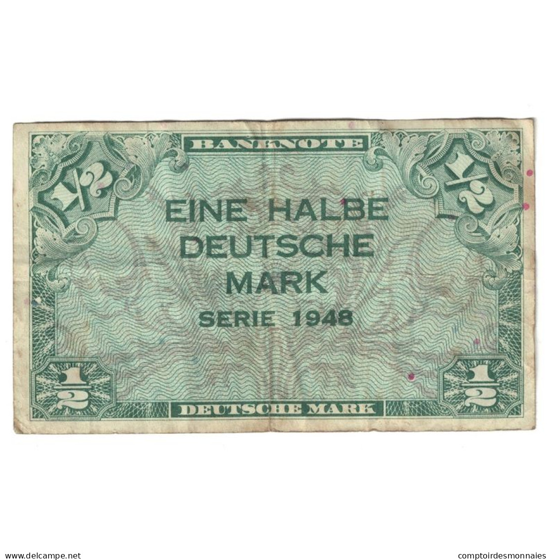 Billet, République Fédérale Allemande, 1/2 Deutsche Mark, 1948, KM:1a, TB - 1/2 Mark