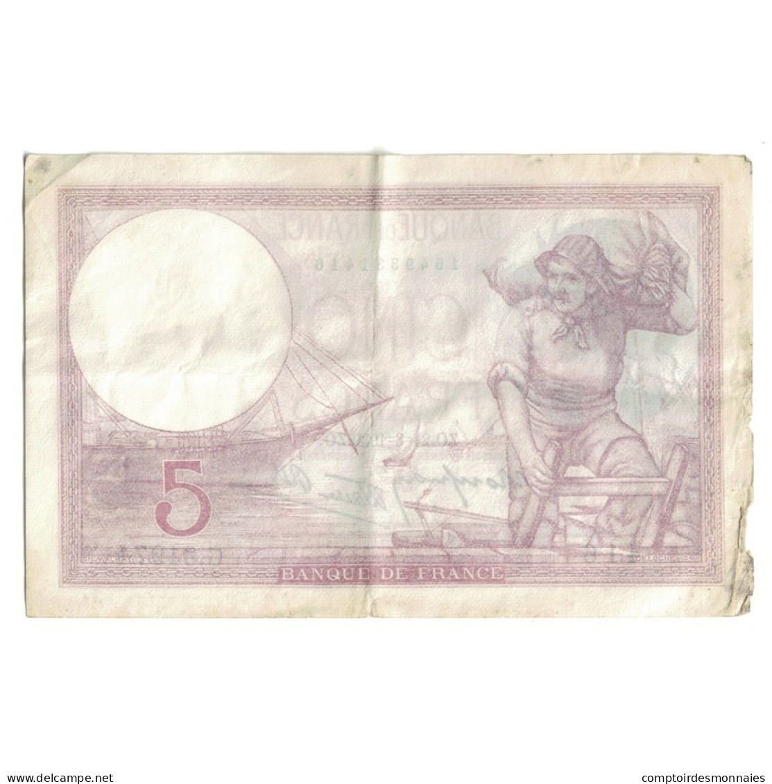 France, 5 Francs, Violet, 1939, G.61974, TB+, Fayette:04.07, KM:83 - 5 F 1917-1940 ''Violet''