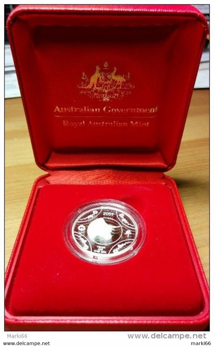 Australia - 2009 - Lunar Series - Year Of The Ox - 1$ Fine Silver Proof Coin - Sets Sin Usar &  Sets De Prueba