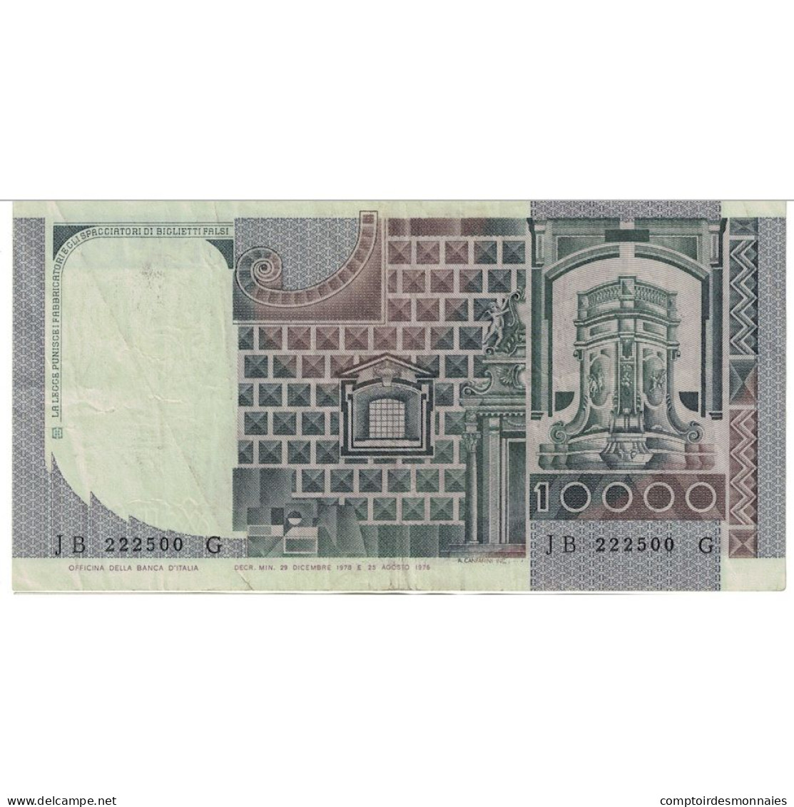 Billet, Italie, 10,000 Lire, 1976, 1976-08-25, KM:106a, TTB - 10000 Lire