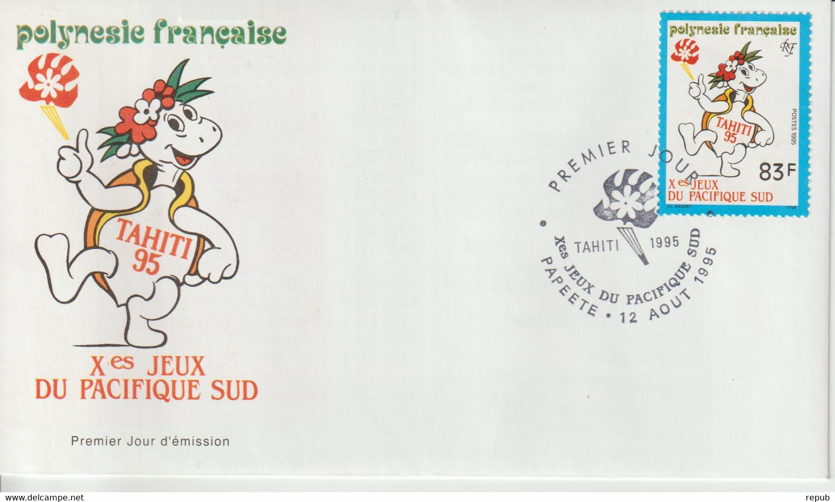 Polynésie Française FDC 1995 Jeux Du Pacifique 488 - FDC