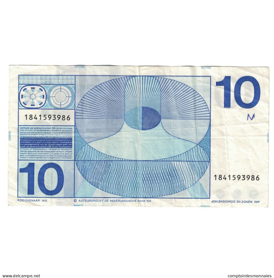 Billet, Pays-Bas, 10 Gulden, 1968, KM:91b, TTB - 10 Florín Holandés (gulden)