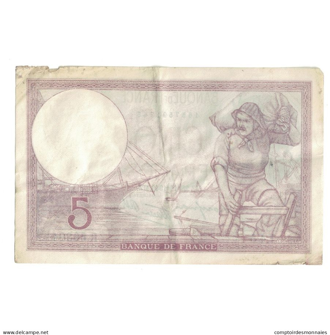 France, 5 Francs, Violet, 1940, R.66304, TB+, Fayette:4.15, KM:83 - 5 F 1917-1940 ''Violet''