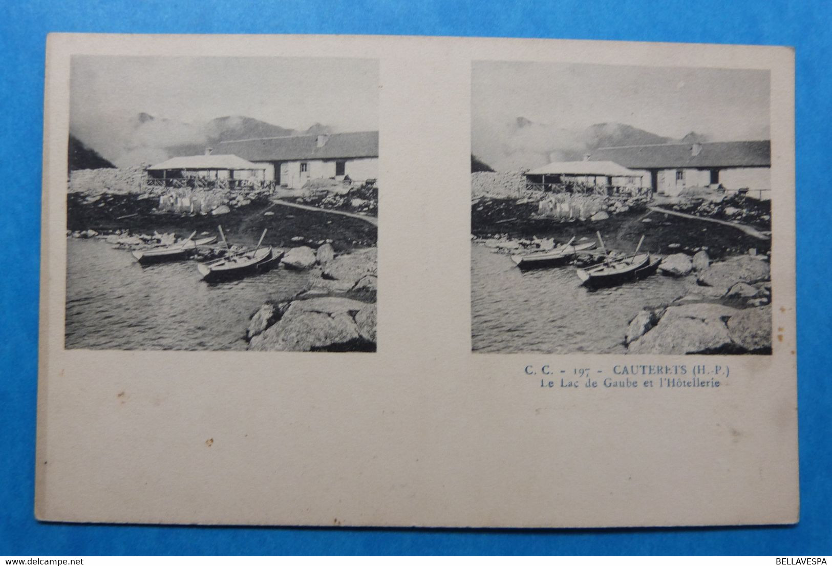 Cauterets   -2 X Cpa Carte Stereoscope Stereoscopique. Stereo Scoop Kaart-édit. C.C. N°197 & N°195 - Stereoscope Cards