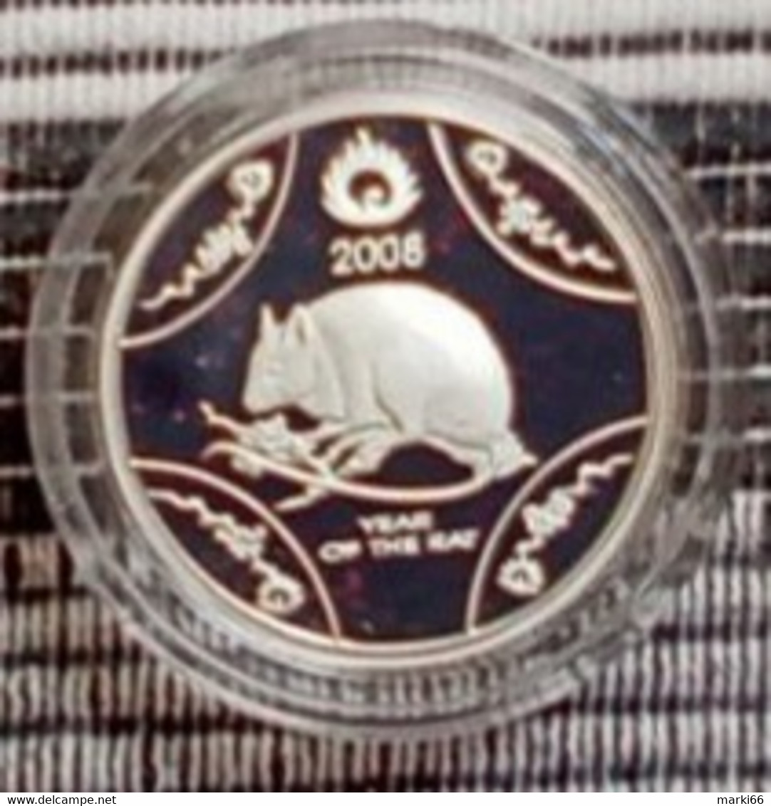 Australia - 2008 - Lunar Series - Year Of The Rat - 1 Dollar Fine Silver Proof Coin - Mint Sets & Proof Sets