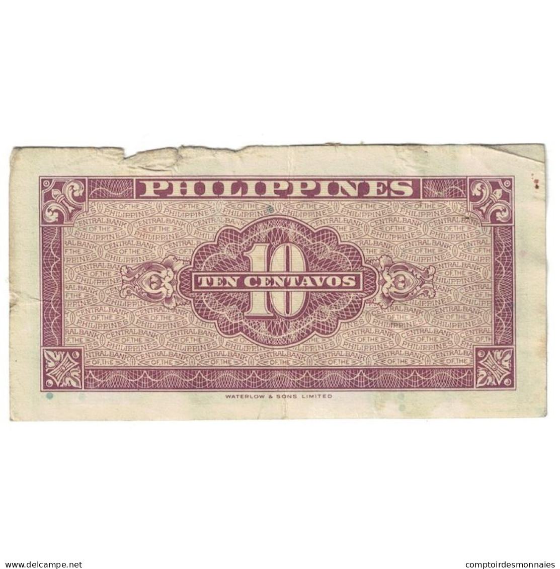 Billet, Philippines, 10 Centavos, Undated (1949), KM:128a, TB - Philippines