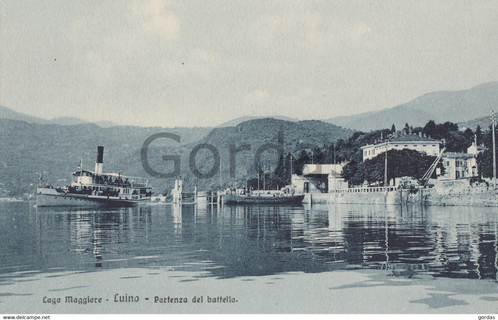 Italy - Luino - Lago Maggiore - Partenza Del Battello - Dampfer - Steamer - Luino