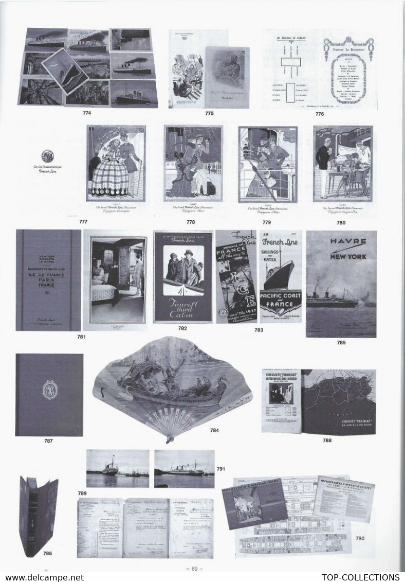 2014 NAVIGATION CATALOGUE DE Ventes AUX ENCHERES LA LEGENDE DES PAQUEBOTS SUPERBE DOCUMENTATION V .DESCRIPTION ET SCANS - Documents Historiques